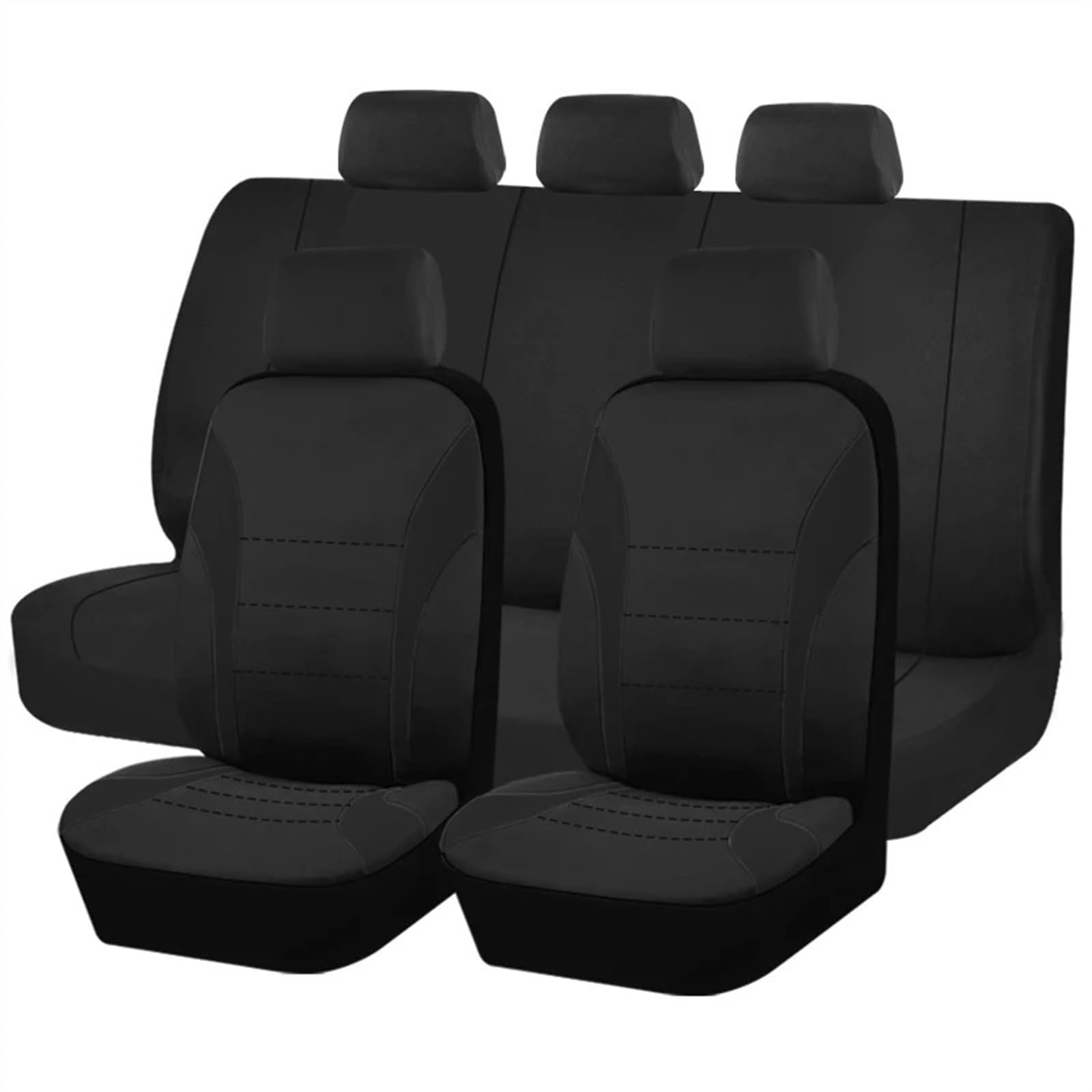 XFYESL Auto Sitzbezug Autositzbezüge in Universalgröße, passend für die meisten Autos, SUVs, LKWs und Lieferwagen, Autozubehör, Innensitzbezüge, komplettes Set Autositzschoner(Black 5 Seat) von XFYESL