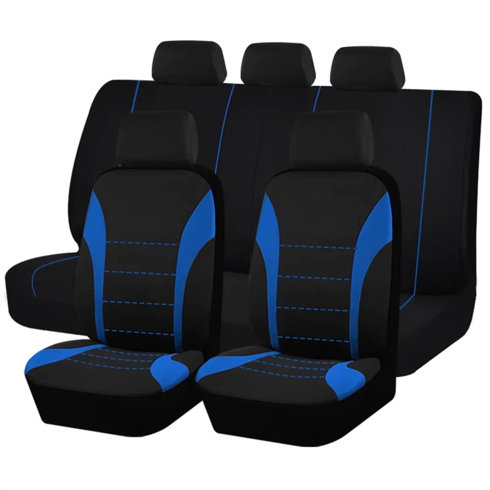 XFYESL Auto Sitzbezug Autositzbezüge in Universalgröße, passend für die meisten Autos, SUVs, LKWs und Lieferwagen, Autozubehör, Innensitzbezüge, komplettes Set Autositzschoner(Blue 5 Seat) von XFYESL