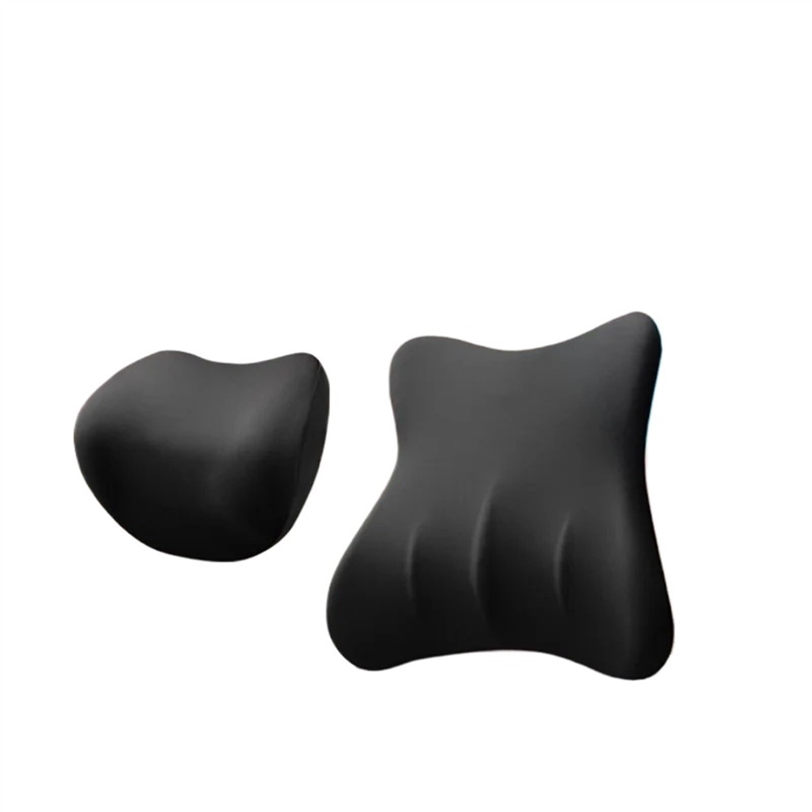 XFYESL Auto Sitzbezug Memory Foam-Kopfstütze fürs Auto, Nackenkissen, Auto-Lendenkissen-Set, Taillenstütze, universell für alle Jahreszeiten Autositzschoner(Black) von XFYESL