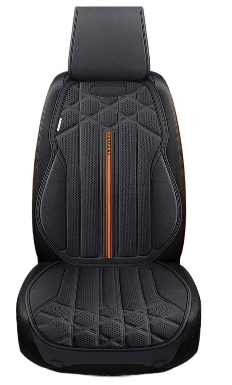 XFYESL Auto Sitzbezug Universal-Autositzbezug, weiches Wildleder, Fahrersitzstützkissen, atmungsaktive Schutzmatte, Autoinnenausstattung Autositzschoner(A-Black Gray 1PC) von XFYESL