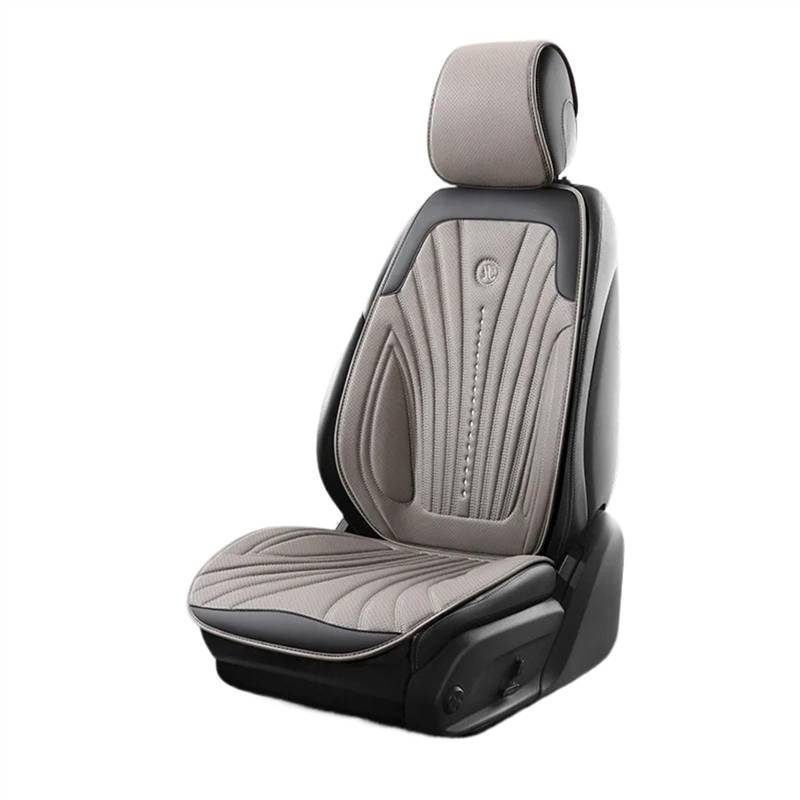 XFYESL Auto Sitzbezug Wildleder Auto Vorne/Hinten Schutz Innenausstattung Autositzbezug Universal 5-Sitzer Atmungsaktives Anti-Rutsch-Kissen Autositzschoner(1 seat Gray) von XFYESL