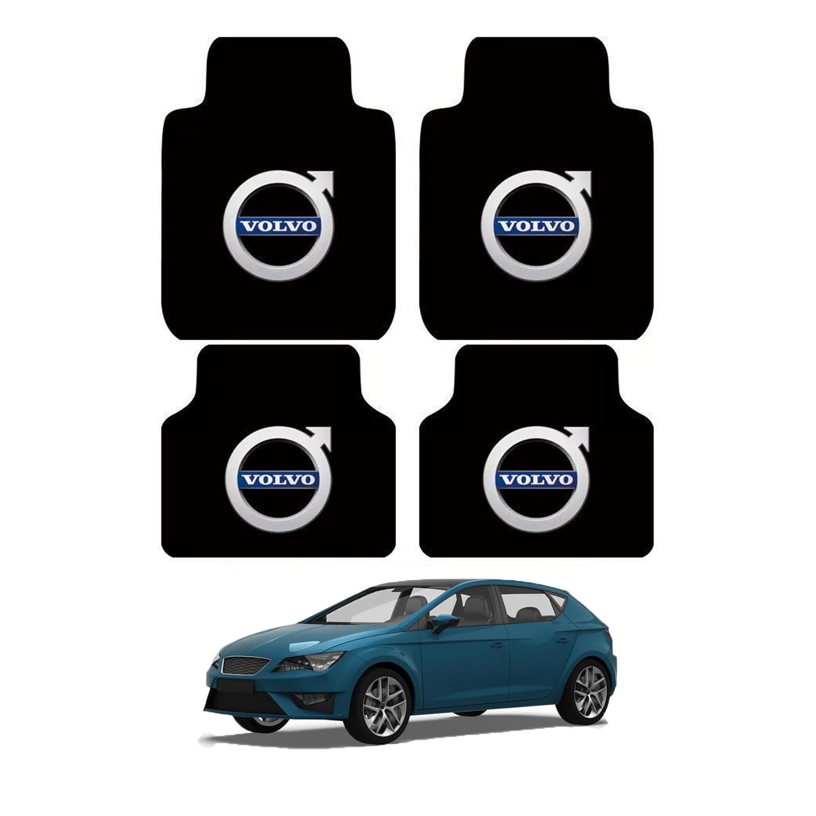4 pcs Auto Fußmatten, für Volvo V60 2013-2023 Velours Auto fußmatten Satz Kristall Samt Automatte Anti Schmutz Matte 4 pcs Auto Fußmatten, für Volvo V60 2013-2023 Velours Auto fußmatten Satz Kristall Samt Automatte Anti Schmutz Matte von XGIXG