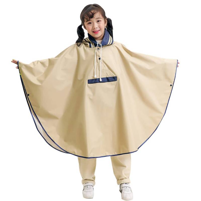 Unisex Regenmantel Kinder-Eltern Regencape mit Tasche Wasserdicht Regenponcho Wiederverwendbar Tragbar Regenjacke mit Kapuze RegenCape Verstellbar Leicht Regenbekleidung Jagd Trekking Camping Fahrrad von XGOPTS