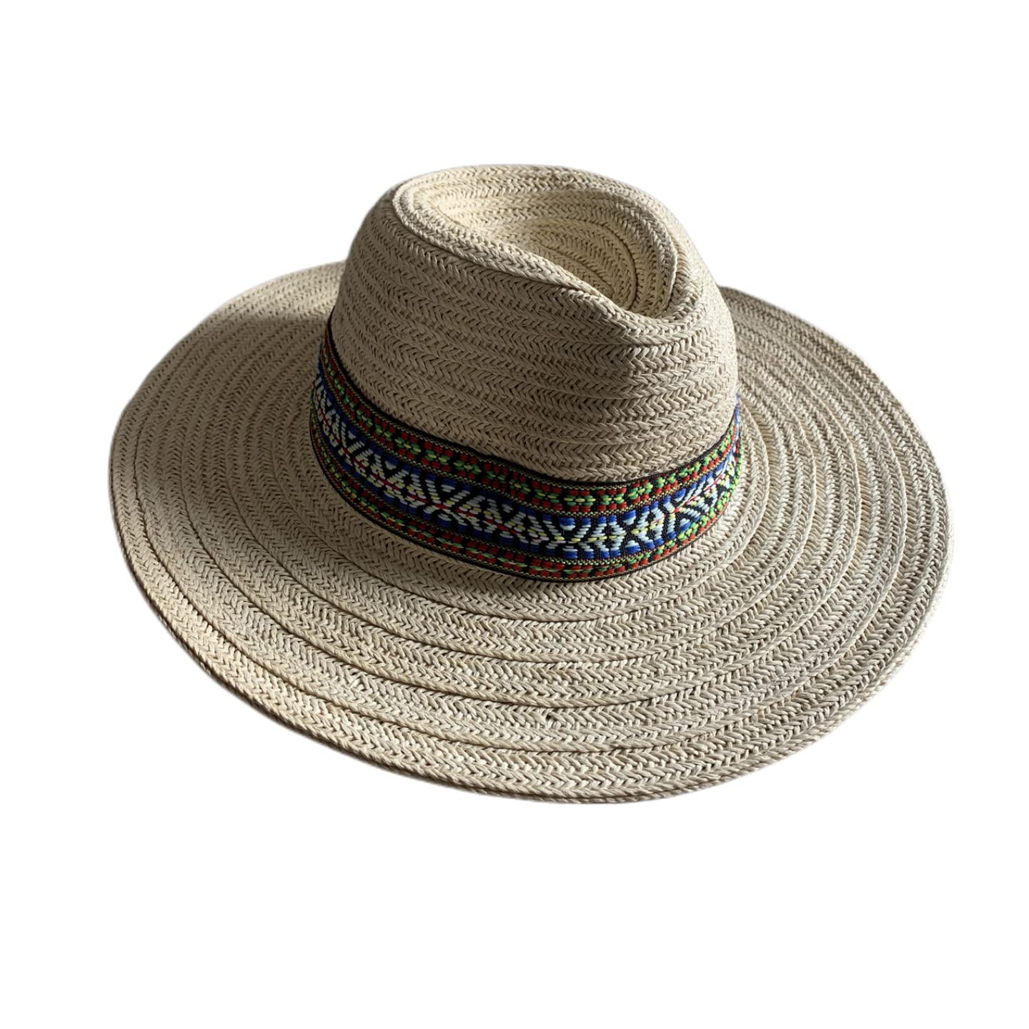 XGOPTS Strohhut Unisex Sommerhut Sommer Sonnenschutz Sonnenhut Verstellbar Gestrickt Strohhut Besonderes Panamahut Atmungsaktiv Fedora Hut Strandhut Damen Herren Wanderhut Outdoor Reise 58cm von XGOPTS