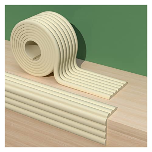 Parkplatzschutz, Schaumstoff-Eckenschutz, Schwammkanten-Antikollisions-Eckenschutz for Lagerhallen, Fensterbänke in Werkstätten, 0,8 cm dicke Wand-Ecken-Weichtasche,(Beige,2m-10pcs) von XGXGX