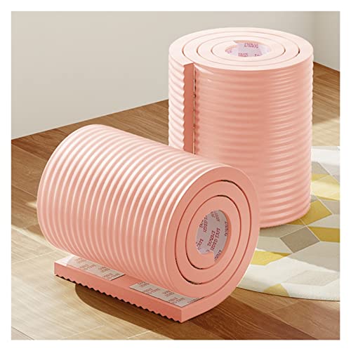 Parkplatzschutz, Schaumstoff-Eckenschutz, hochelastische Schwämme, Tischeckensäule, stoßfester Eckschutz for Fensterbänke, Garagenwand-Eckenschutz, 1 cm dick(Pink,5m-4pcs) von XGXGX