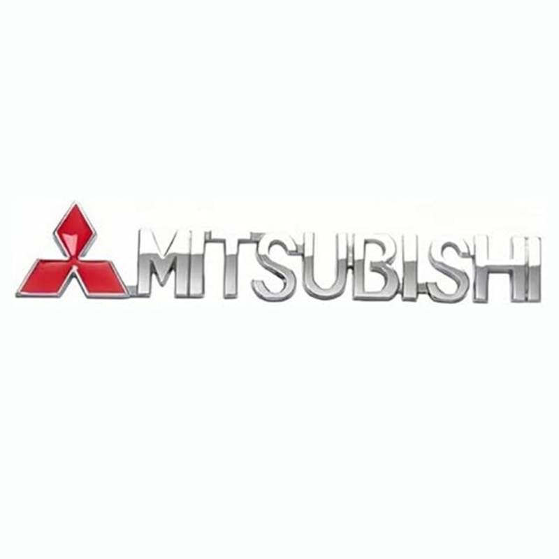 Auto Logo Emblem für Mitsubishi L200 2015-2018, Auto-Hintere Endstück-Trunk-Emblem-Aufkleber Frontgrill Emblem Abzeichen ZubehöR,A-Silver von XHCDYGE