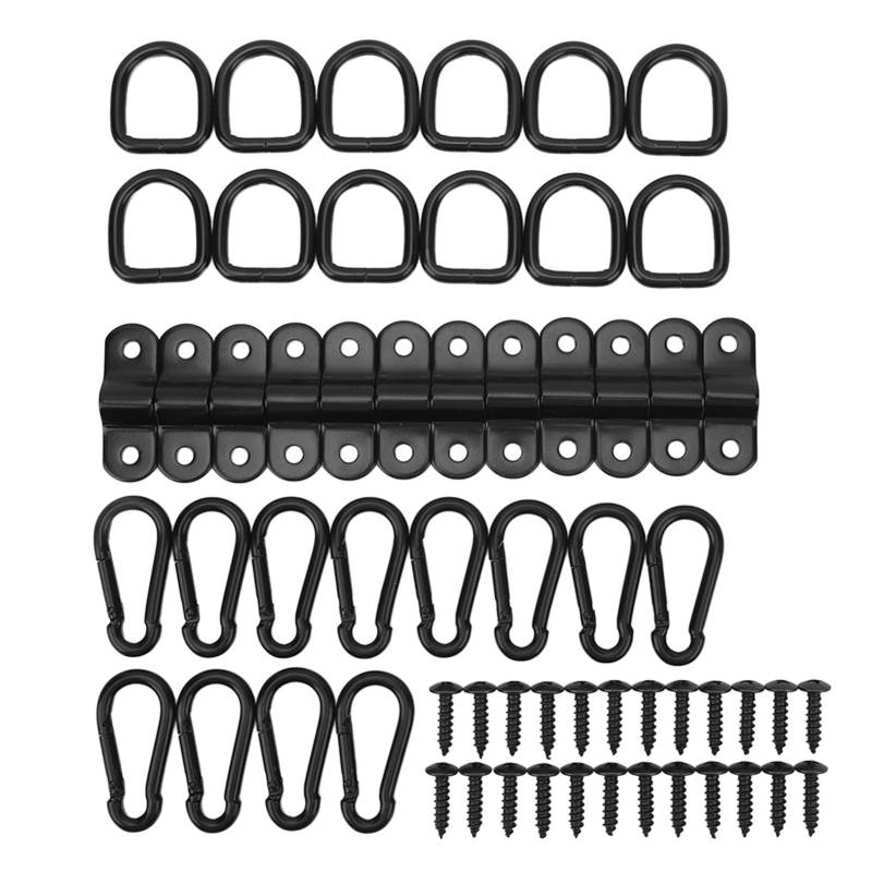 12er-Pack Hochfeste D-Ringe-Zurranker mit Zurrringen für Sichere LKW-Ladefläche, Ideal für Anhänger, LKWs und Lastankeranwendungen von XHIKOWAT