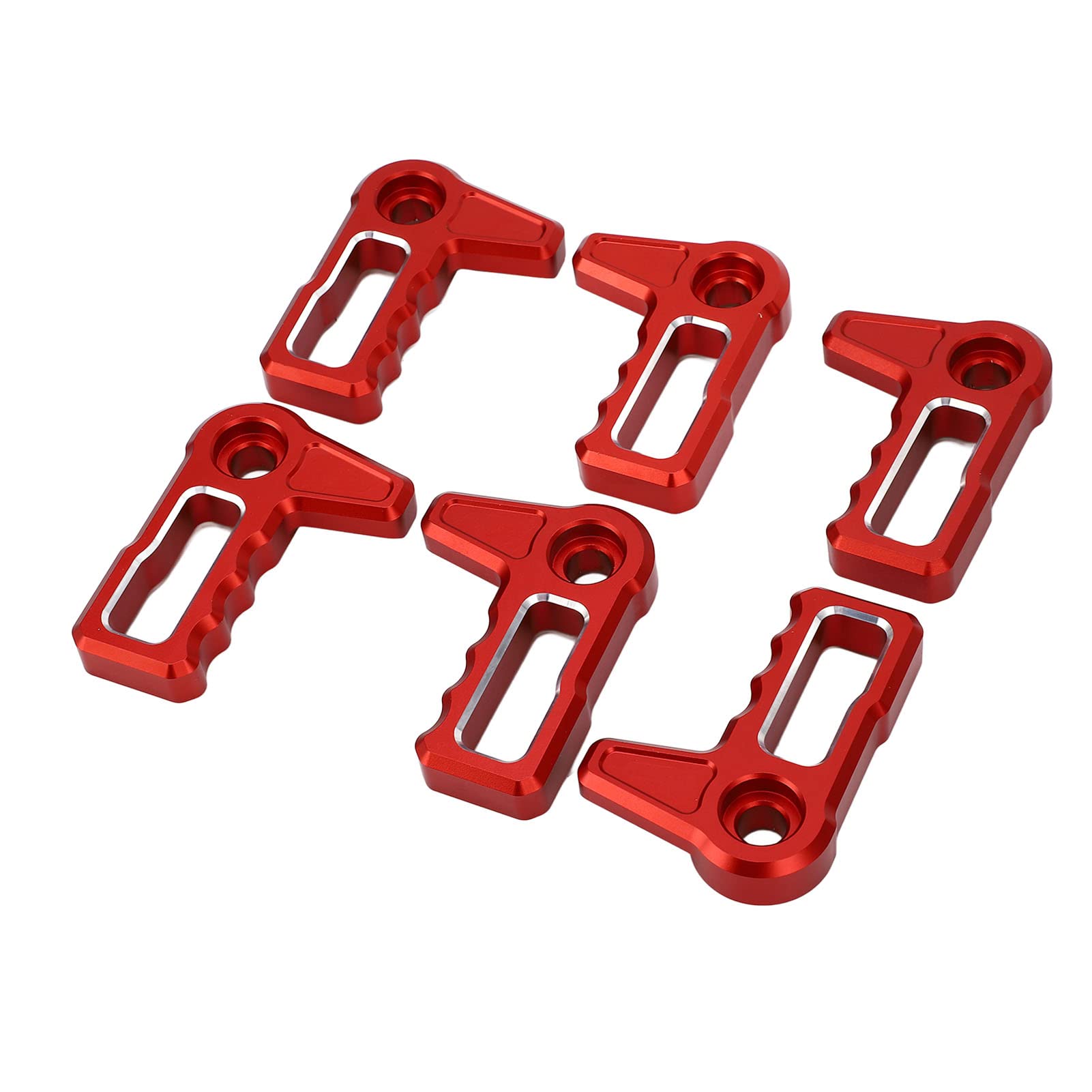 6pcs Dachentfernungsschalter Griff, Hard Top Latch L -förmiges Schloss, Auto -Inner -Trimmverbesserung für JT 4XE (Rot) von XHIKOWAT