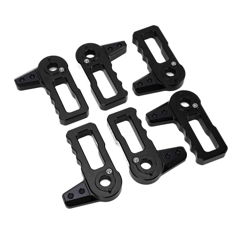 6pcs Dachentfernungsschalter Griff, Hard Top Latch L -förmiges Schloss, Auto -Inner -Trimmverbesserung für JT 4XE (Schwarz) von XHIKOWAT