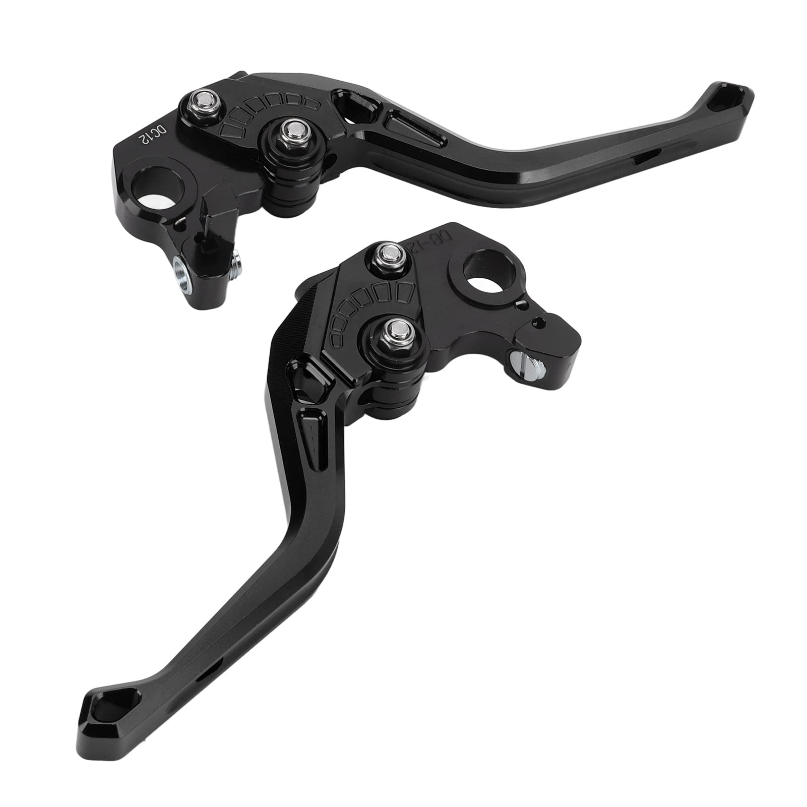 Einstellbare Kurze Bremskupplungshebel, CNC-Aluminiumlegierung, Eloxierungsbehandlung, Ersatz für Scrambler 400 800 1100, Sport-Spezialmotorräder (Schwarz) von XHIKOWAT