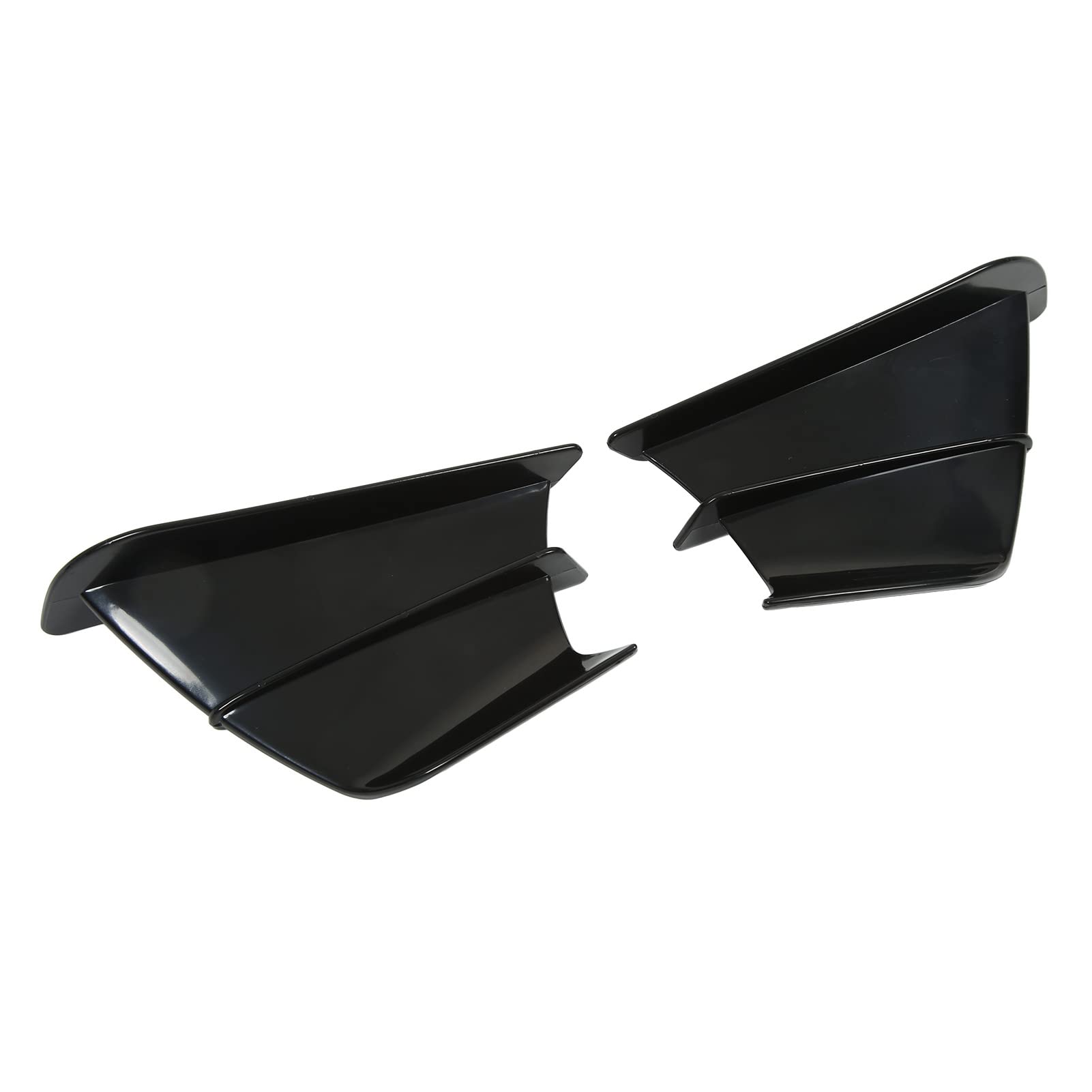 Motorrad-Seitenspoiler, Frontverkleidung, Aerodynamische Winglets für NINJA400 NINJA250 Z900 Z1000, ABS-Material (Glänzendes Schwarz) von XHIKOWAT