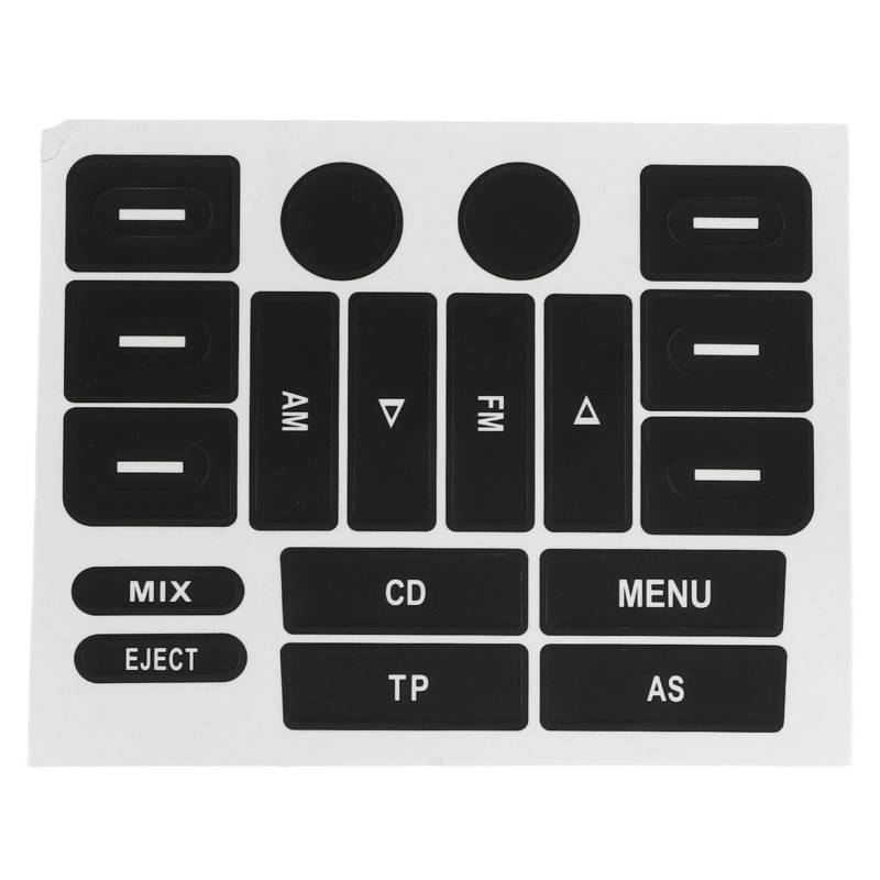 XHIKOWAT Auto-Innenknopf-Reparatur-Aufkleber-Set, Türschloss- und Radioknopf-Aufkleber, Fensterschalter-Aufkleber für Mk5 1K B6 von XHIKOWAT