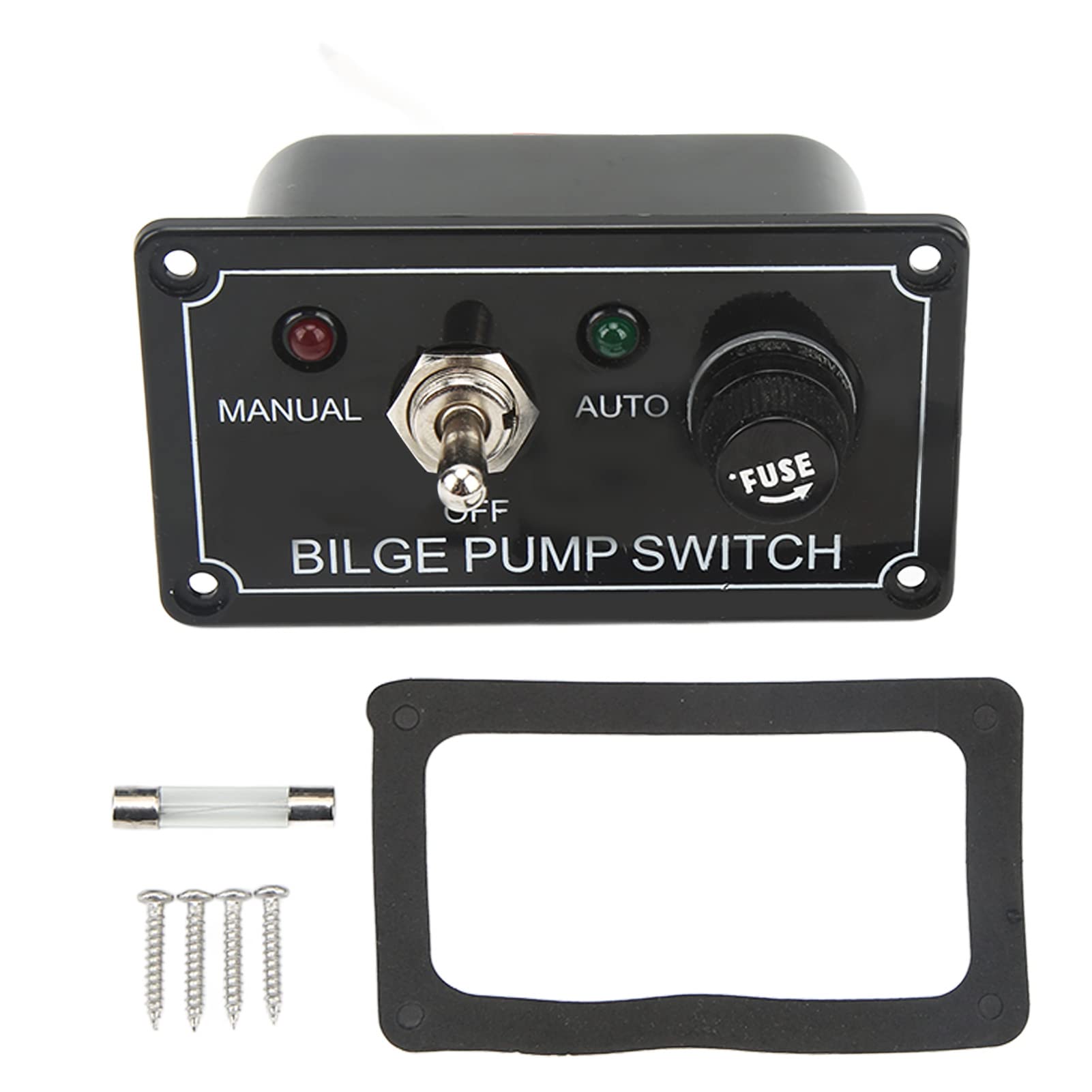 XHIKOWAT Marine Rocker Toggle Switch Panel mit Manuellen Schaltern für die Automatische Abschaltung der Bilgenpumpe für Wohnmobil-Yachtautos von XHIKOWAT