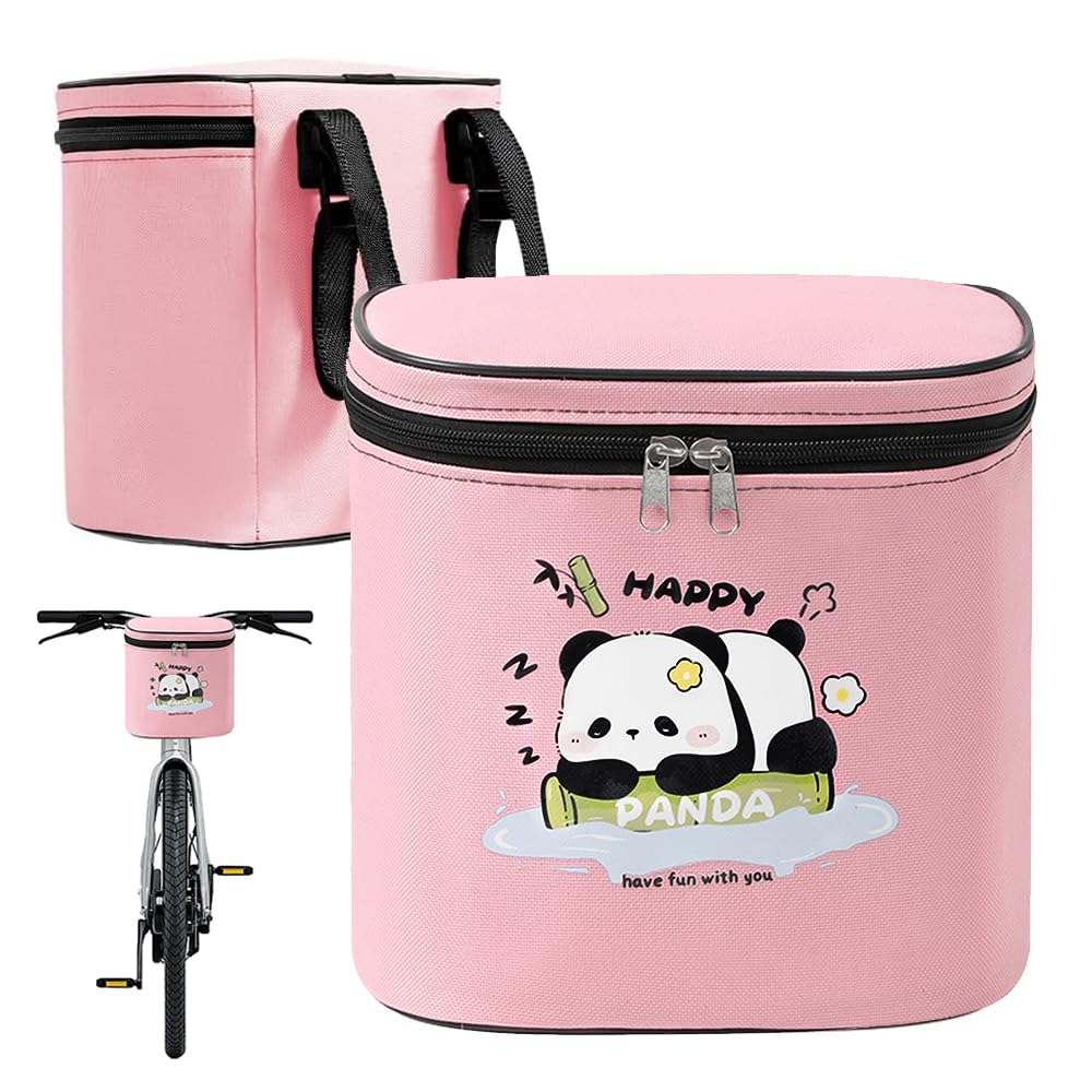 XHYASD Lenkertasche Fahrrad Kinder,Fahrradtasche Kinder Mädchen,Fahrradtasche Kinder,Kinder Lenkertasche,Lenkertasche Fahrrad Kinder wasserdichte Fahrradkorb Kinder für Laufrad Dreirad Scooter,Panda von XHYASD