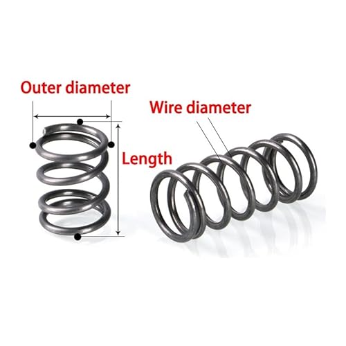 5/10 Stück 65 Mn Druckfederdraht, Durchmesser 1,8 mm, Außendurchmesser 10/12/14/22/25 mm, Rückholfeder, Druckfeder, Freigabefeder(60mm(5Pcs),14mm) von XIAONIYI