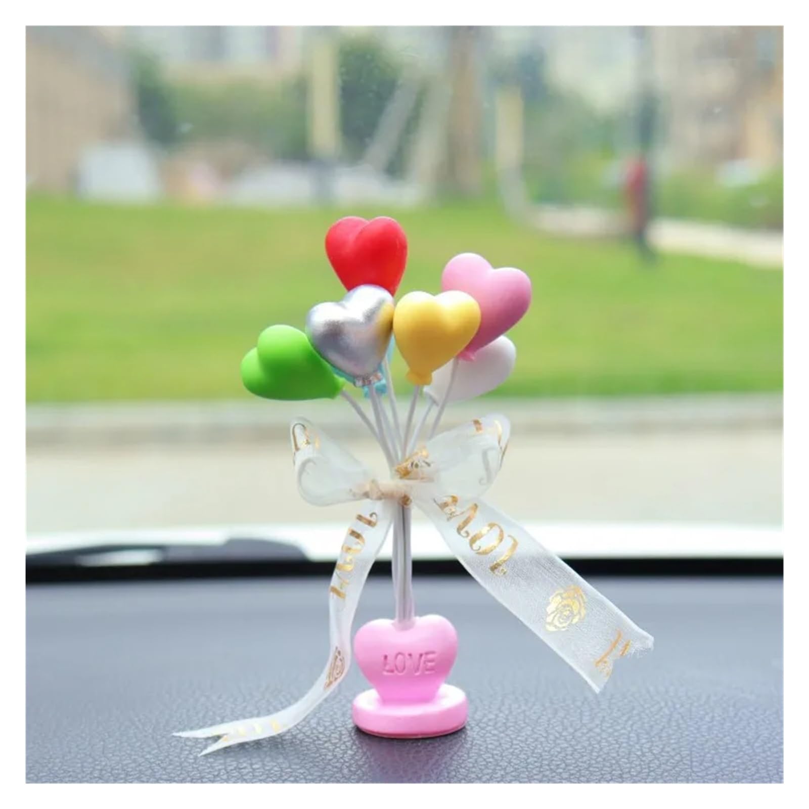 Auto Innenbereich Anime Paare Für Auto Ornament Modell Niedlichen Kuss Ballon Auto Innendekoration Rosa Armaturenbrett Figur Auto Innenraum(E1) von XIAOYANS