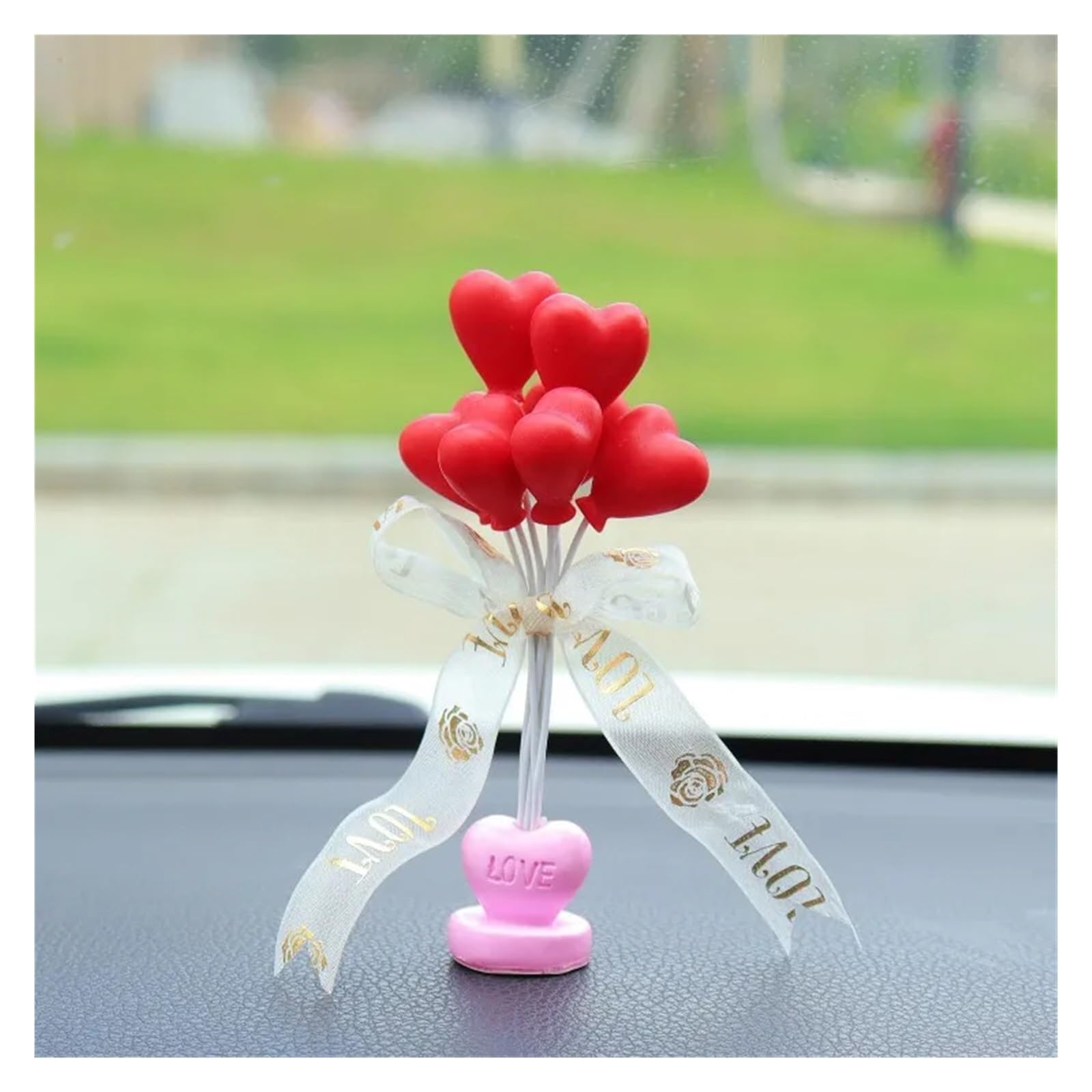 Auto Innenbereich Anime Paare Für Auto Ornament Modell Niedlichen Kuss Ballon Auto Innendekoration Rosa Armaturenbrett Figur Auto Innenraum(E2) von XIAOYANS