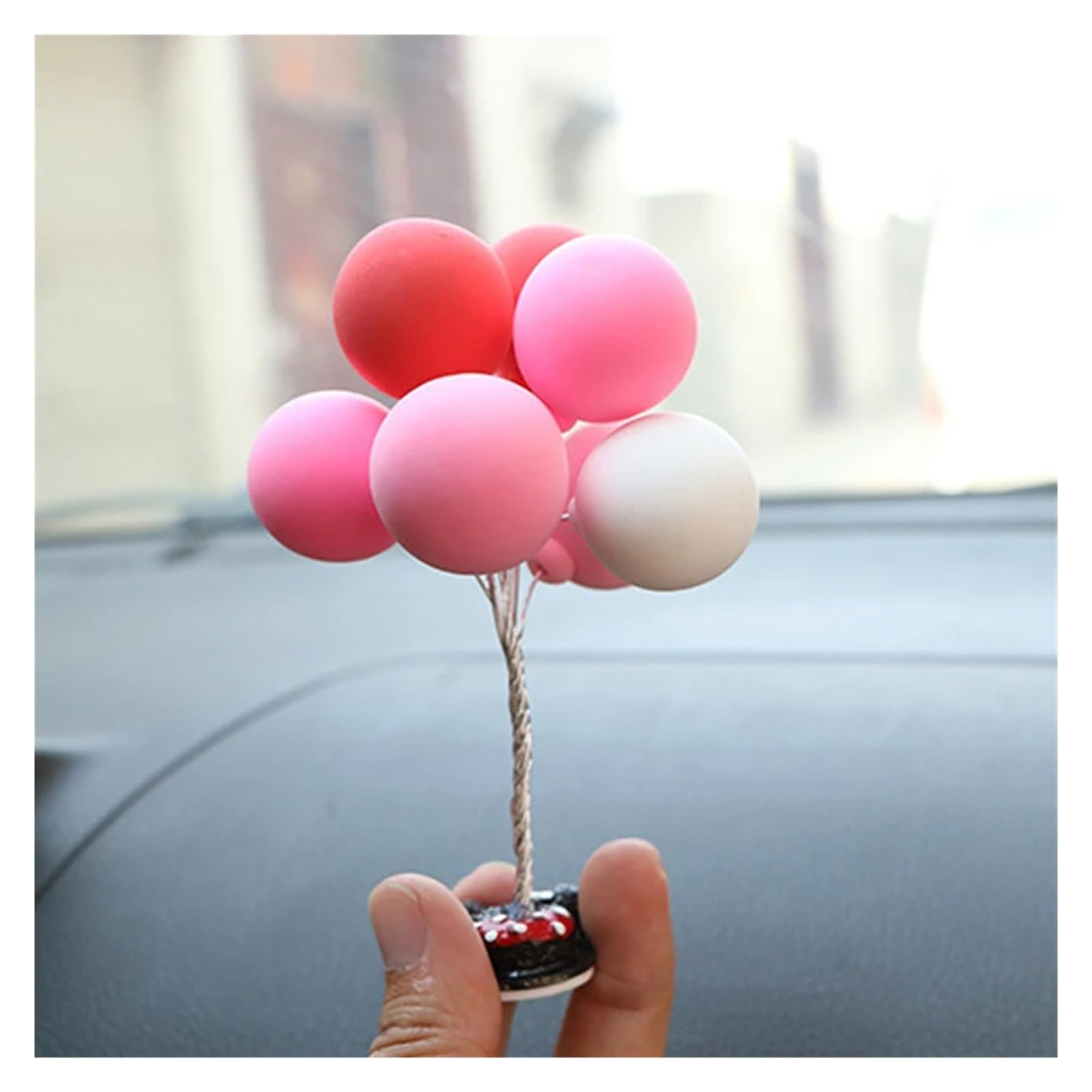 Auto Innenbereich Anime Paare Für Auto Ornament Modell Niedlichen Kuss Ballon Auto Innendekoration Rosa Armaturenbrett Figur Auto Innenraum(Pink) von XIAOYANS