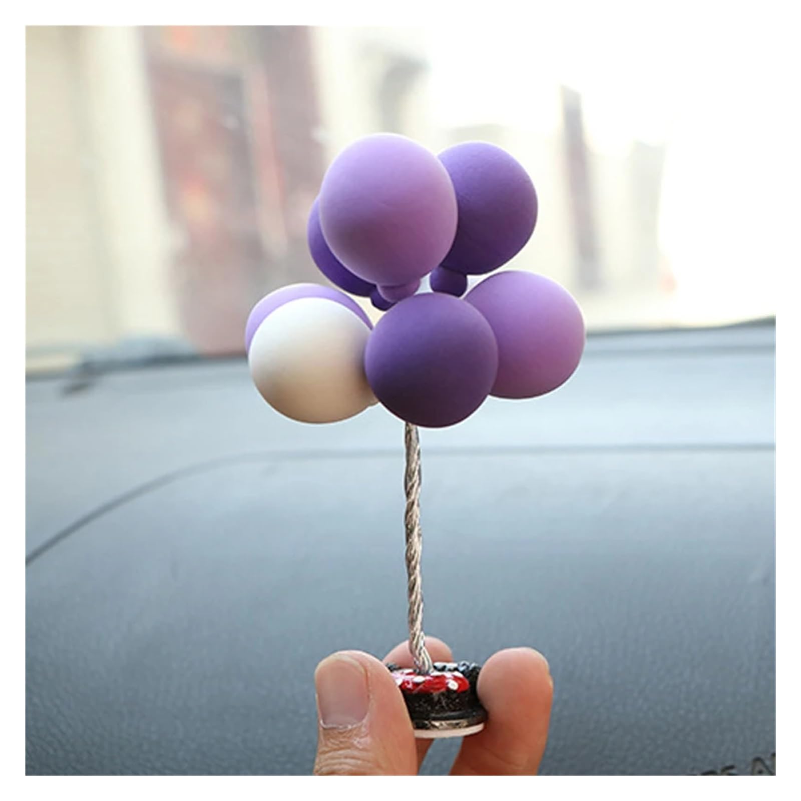 Auto Innenbereich Anime Paare Für Auto Ornament Modell Niedlichen Kuss Ballon Auto Innendekoration Rosa Armaturenbrett Figur Auto Innenraum(Purple) von XIAOYANS