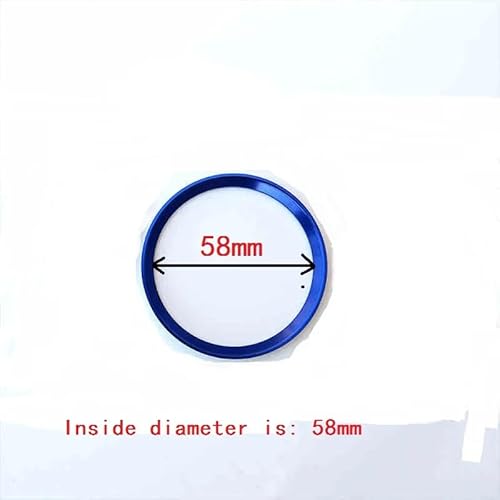 Auto Innenbereich Für Benz ABCE Klasse Für GLK Für GLA Auto Lenkrad Emblem Dekorative Kreis Ring Modifizierte 3D Aufkleber Auto Innenraum(58MM BLUE) von XIAOYANS