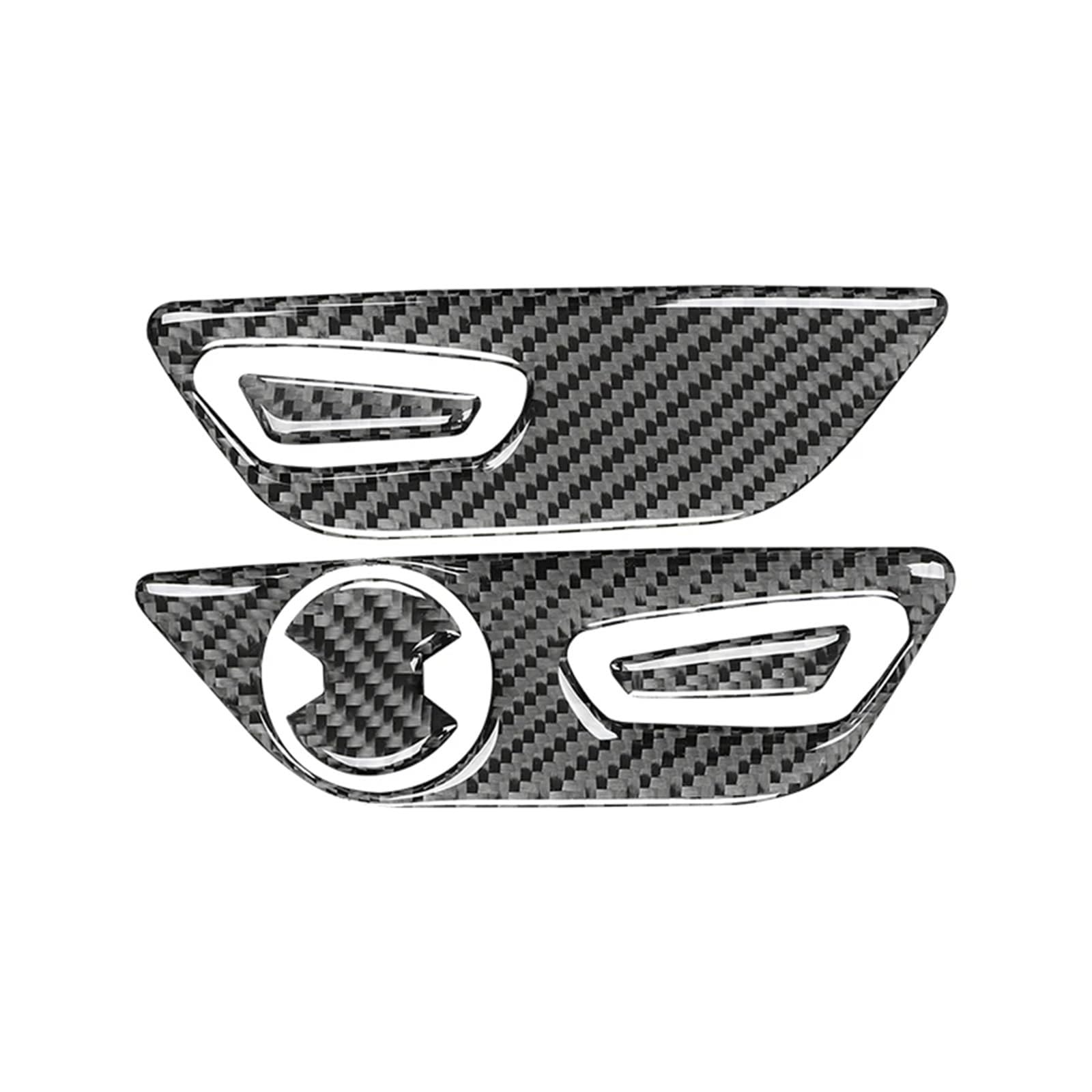 Auto Innenbereich Für Ford Für Mustang GT 2015-2021 Carbon Fiber Innen Auto Sitz Einstellen Taste Panel Rahmen Trim Abdeckung Aufkleber Dekor Auto Innenraum(Rechts) von XIAOYANS
