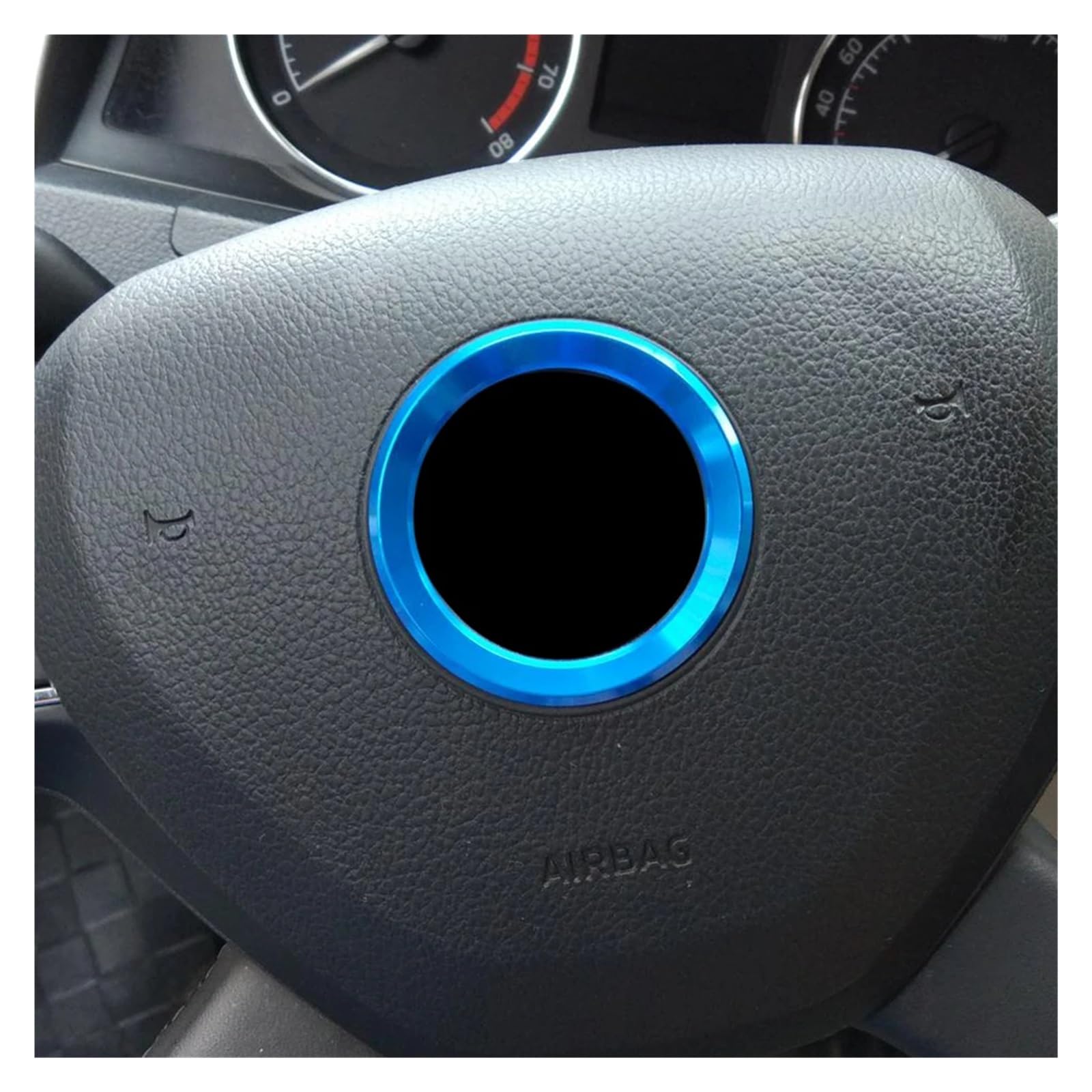 Auto Innenbereich Für Skoda Für Octavia 2 A5 A7 Für Rapid Für Fabia Für Superb Lenkrad Logo Embleme Ring Aufkleber Auto Innenraum(Blue) von XIAOYANS