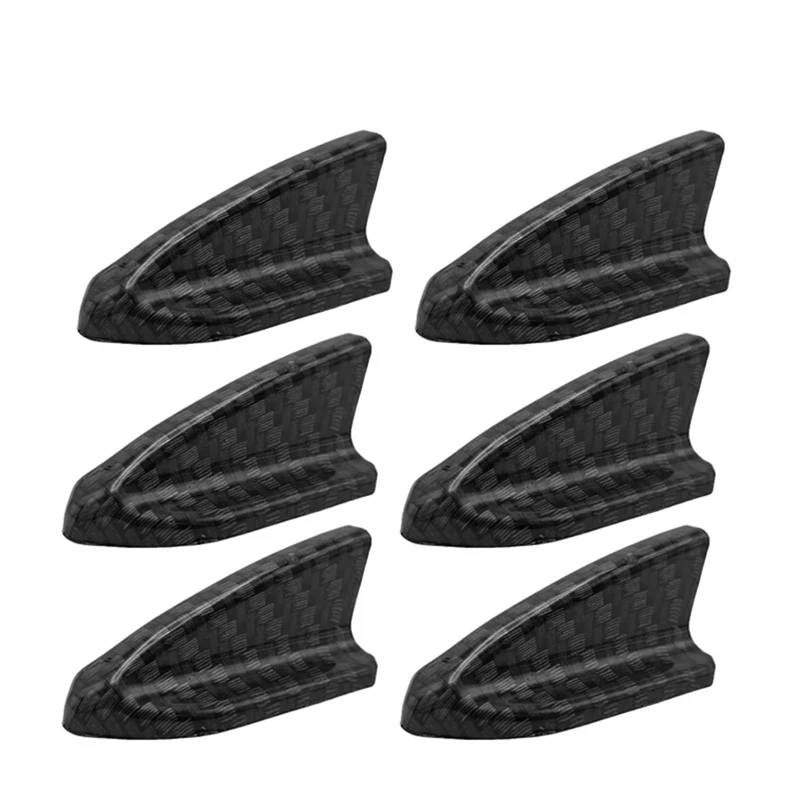 Auto Kofferraum Spoile 6 PCS Schwarz Auto EVO-Stil PP Dach Shark Fins Spoiler Flügel Kit Vortex Generator Auto Spoiler Flügel(6 PCS Carbon) von XIAOYANS