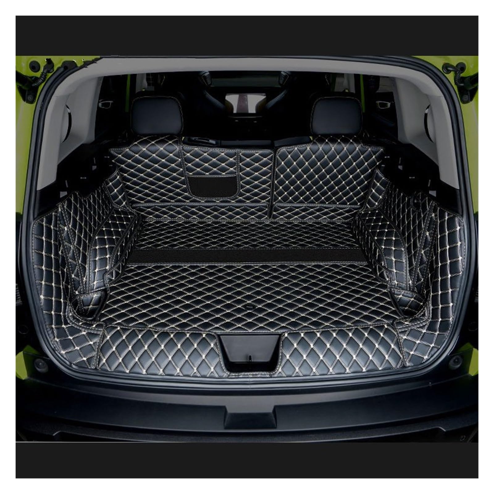 Kofferraummatte Für Haval H3 2024 2025 Auto Kofferraum Matte Hinten Stamm Liner Cargo Leder Fach Schutz Zubehör Matten Kofferraum Schutzmatte(F) von XIAOYANS