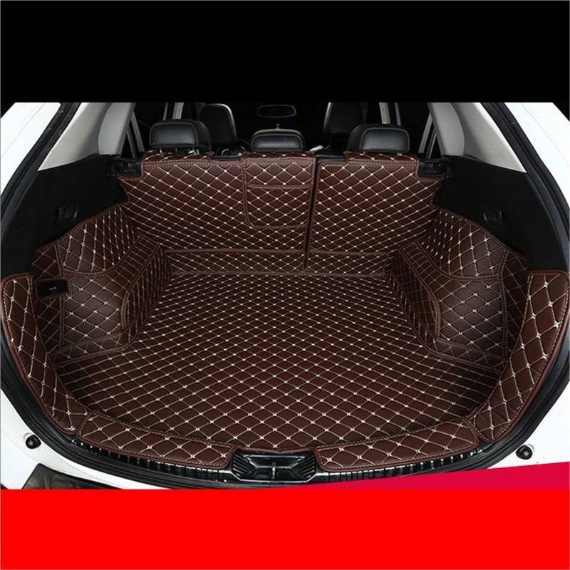 Kofferraummatte Für Mazda CX-5 CX5 CX 5 KF 2017 2018 2019 2020 2021 2022 Leder Kofferraum Matte Liner Boden Fach Teppich Schlamm Pad Schutz Protector Kofferraum Schutzmatte(Brown Full Cover) von XIAOYANS