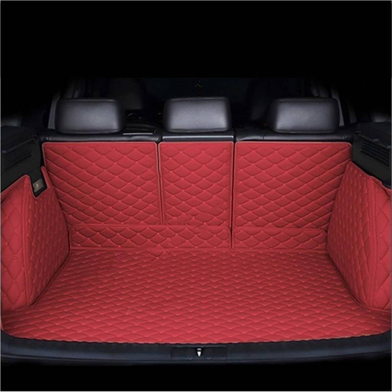 Kofferraummatte Für Nissan Für X-Trail Für Rogue T32 MK3 2014-2019 2020 2021 2022 7 Sitz Auto Hinten Stamm Matten Leder Pads Tablett Fracht Teppich Schlamm Kofferraum Schutzmatte(R- Maroon) von XIAOYANS