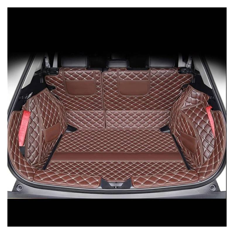 Kofferraummatte Für Toyota Für Corolla Für Kreuz 2020 2021 2022 Auto Hinten Trunk-Boot Matte Wasserdicht Fußmatten Teppich Anti Schlamm Tablett Cargo-Liner Kofferraum Schutzmatte(Brown Full Cover) von XIAOYANS