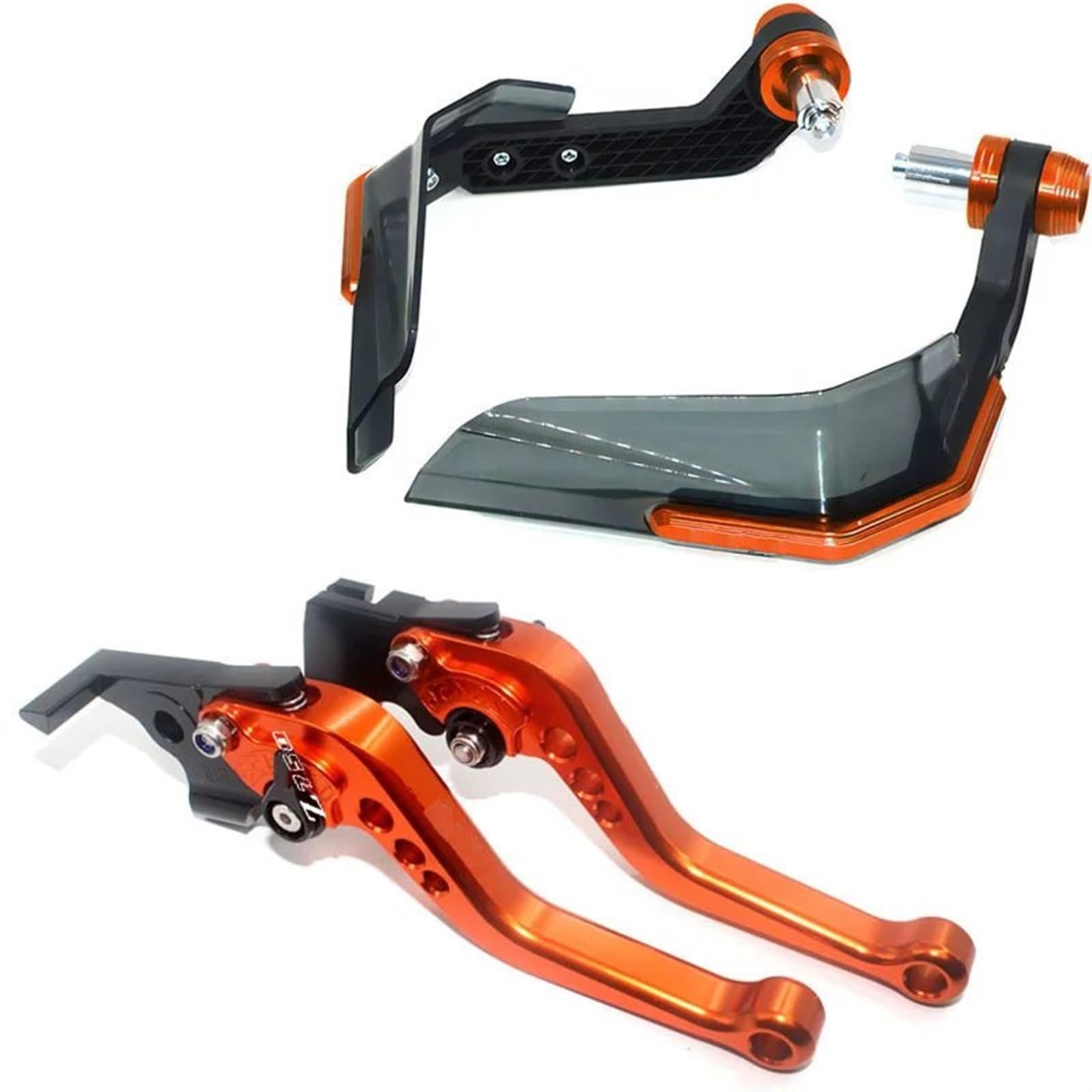 Lenker Handprotektoren Für Kawasaki Für Z750 Z 750 2004 2005 2006 F14 K750 Motorrad Kurz Bremse Kupplung Hebel Handschutz Schild Motorrad Lenker Handschutz(Suit-Orange) von XIAOYANS