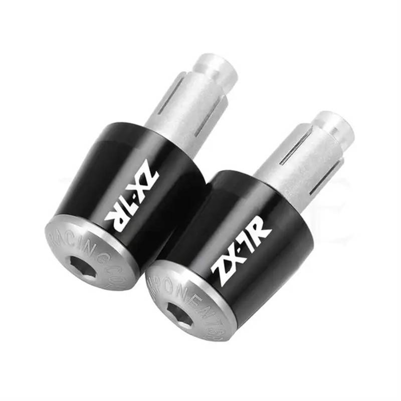 XIAOYANparts Für Kawasaki ZX7R ZX7RR ZX9 ZX9R ZX10R ZX14R ZX25R Motorräder Lenker Griffe Kappe Gewicht Teile Stecker Enden(Black Sliver) von XIAOYANparts