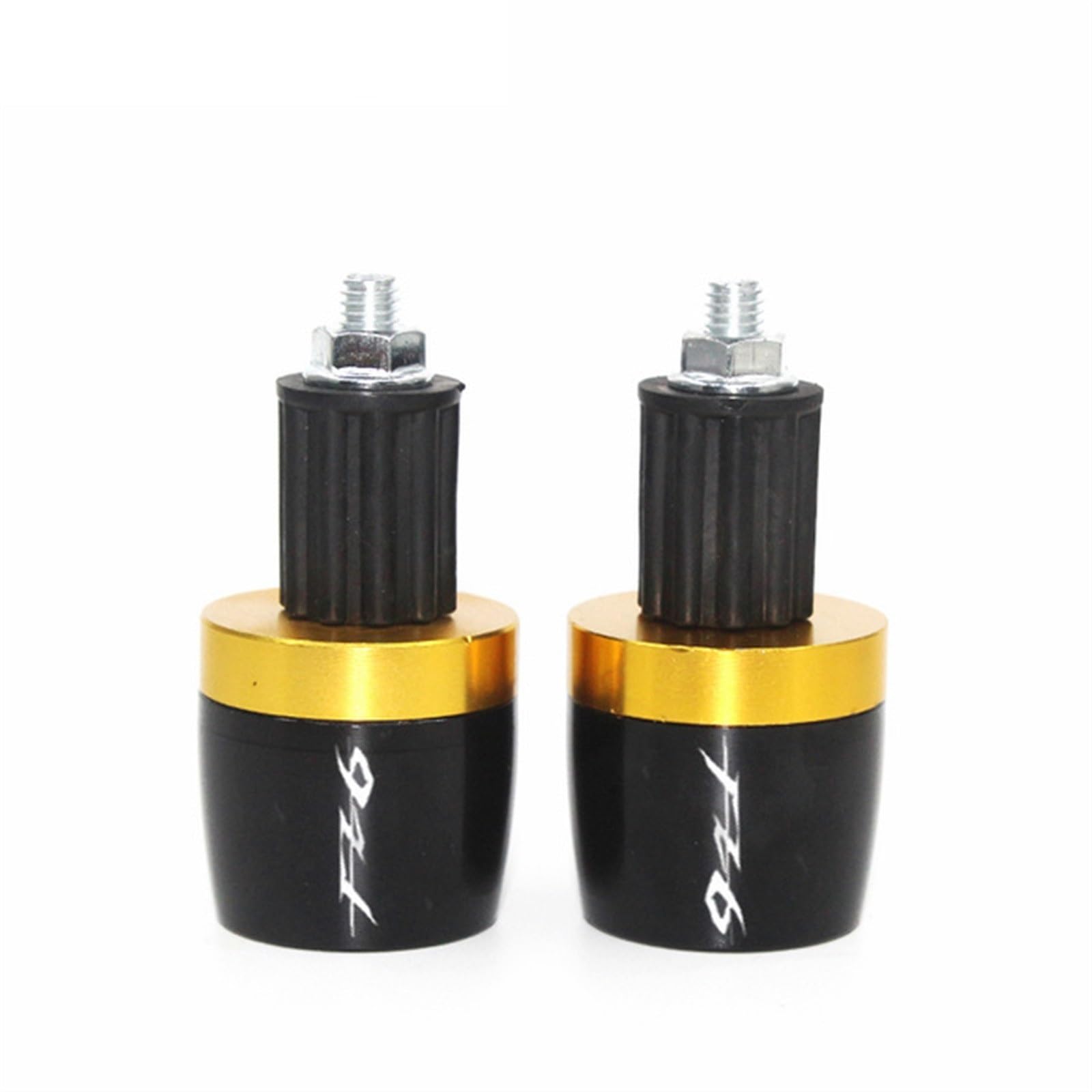 XIAOYANparts Für Yamaha FZ6 FAZER FAZER600 FZ6S FZ6N FZ6S2 FZ6R FZ600 Motorrad Lenker Griffe Enden Kappe Grip End Stecker(A-Gold) von XIAOYANparts