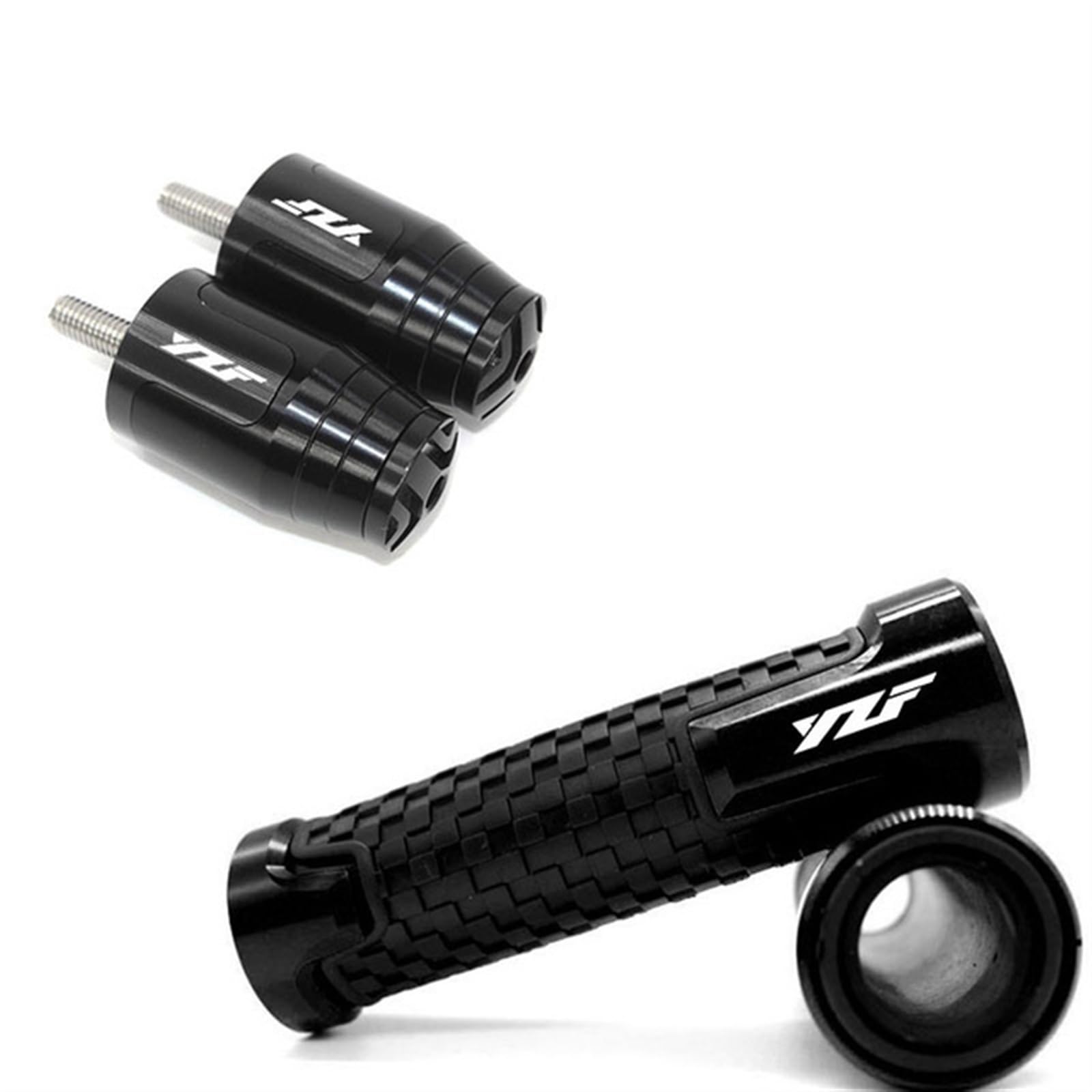 XIAOYANparts Für Yamaha YZF R1 YZF R6 YZFR6 YZF R125 YZFR15 R25 YZF R3 YZF R25 Motorrad Lenkergriffe Kappe Endstopfen(Black-C) von XIAOYANparts