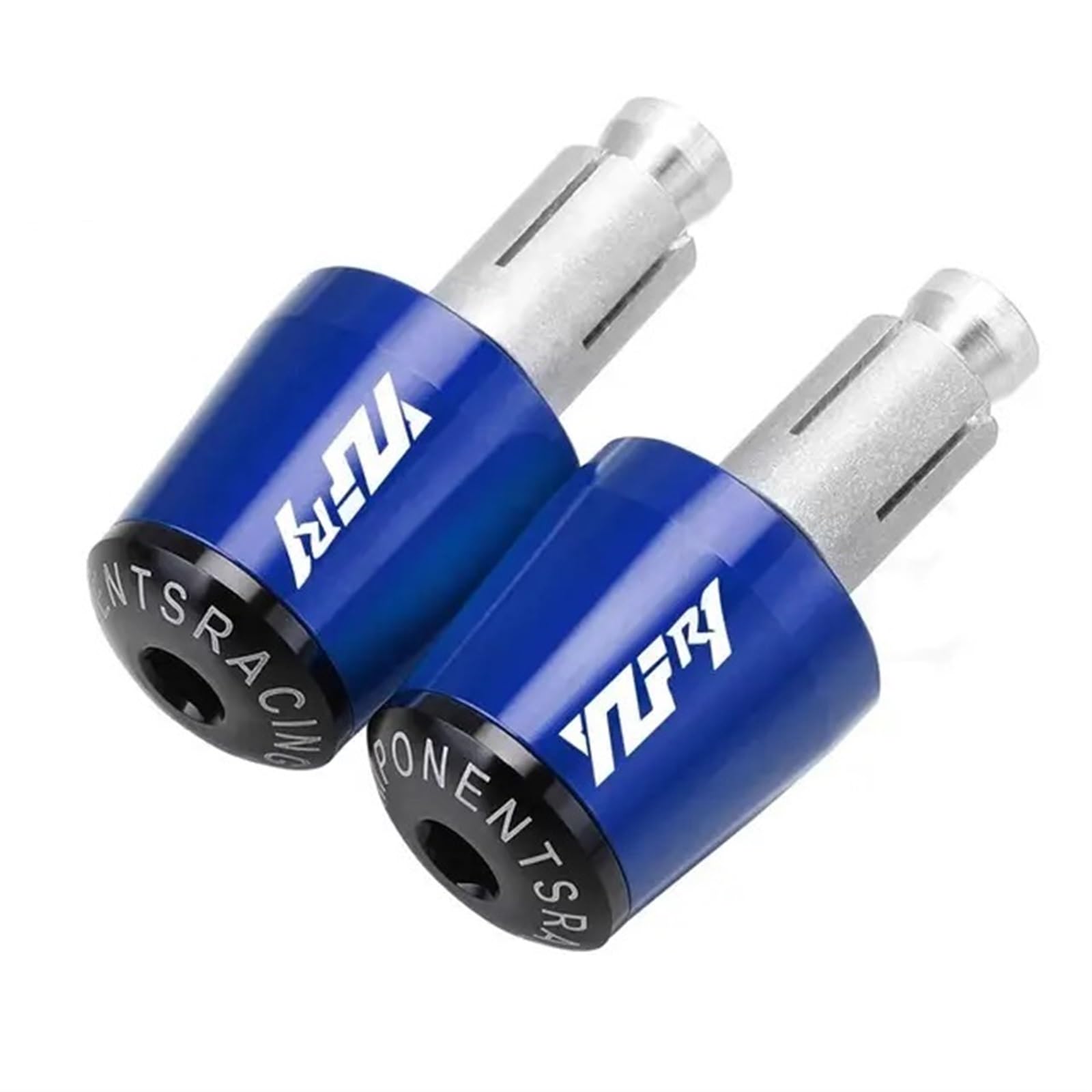 XIAOYANparts Für Yamaha YZFR1 1999–2003, YZFR1 2004–2014, Motorrad-Lenkergriffe, Kappe, Stecker, Gewicht, Teile, Hand-Endkappe(Blue Black) von XIAOYANparts