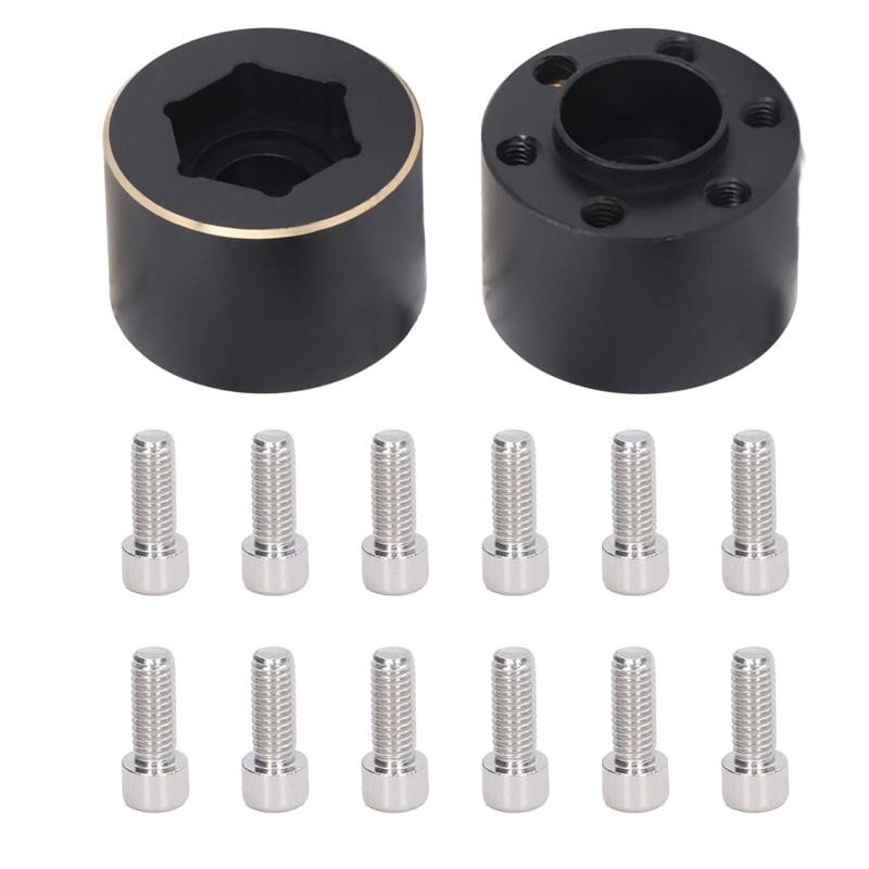 Messing Black Whex Hex Hub Weiterung Adapter für die Verbesserung der RC -Crawler -Stabilität (15mm) von XIASABA