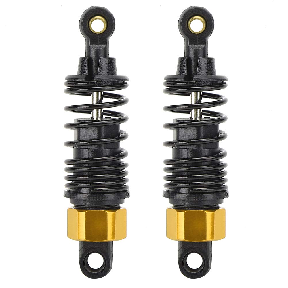 XIASABA 2PCS 2,4 -Zoll -Stoßdämpfer Federfedern für JLB/HSP/EM/DHK/HPI 1/10 RC -Autozubehör (Gold) von XIASABA