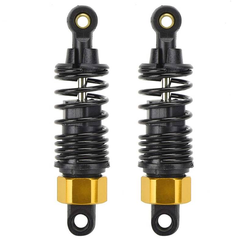 XIASABA 2PCS 2,4 -Zoll -Stoßdämpfer Federfedern für JLB/HSP/EM/DHK/HPI 1/10 RC -Autozubehör (Gold) von XIASABA