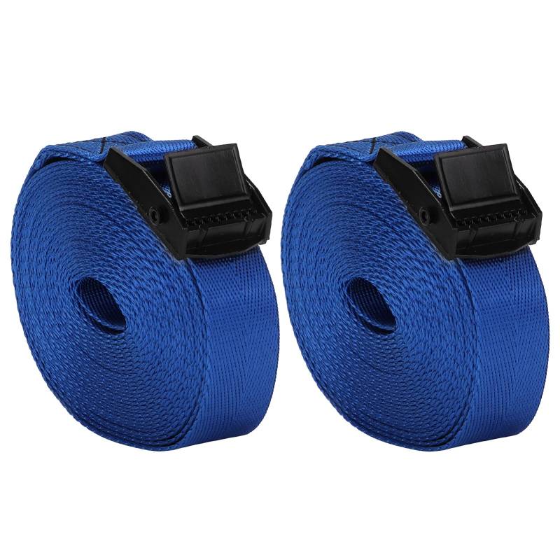 XIASABA 2PCS Peitschenburte Marine Blue Heavy Dut Down -Gurpellbänder mit Zinklegungsschnallenblockbindungen Binde Downs Blue Peitschenbänder mit Tragetasche, ideal für die (1m / 3,3 Fuß) von XIASABA