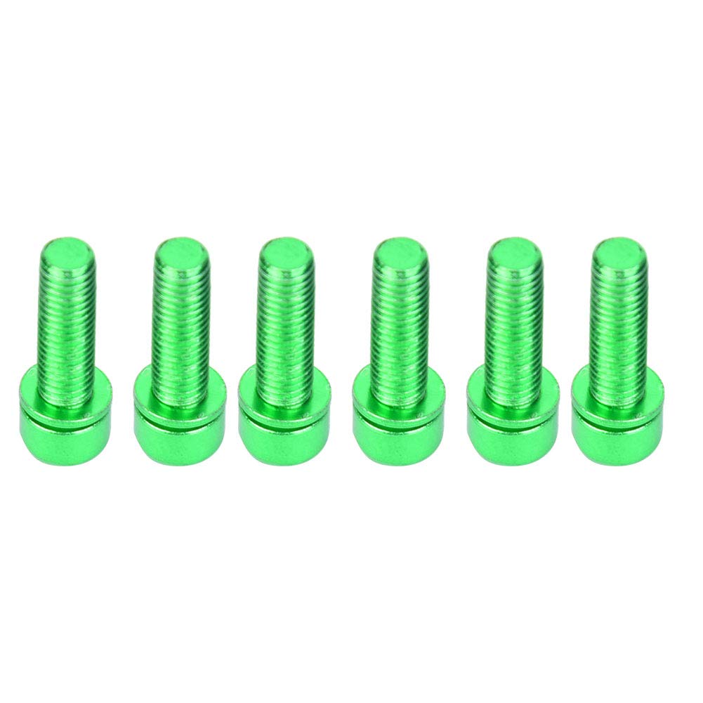 XIASABA 6 Stück M5 x 25 mm Stahl Flaschenhalterung Lagerregal Zubehör grün (Green) von XIASABA