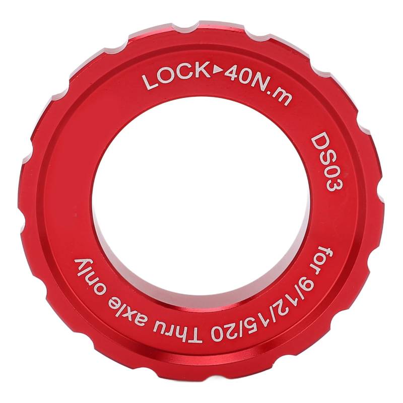 XIASABA I K Centerlock Lockring Center Lock Laufradsatz Nabe Barrel Shaft Disc Rotor Lock für Mountainbiker (Red) von XIASABA