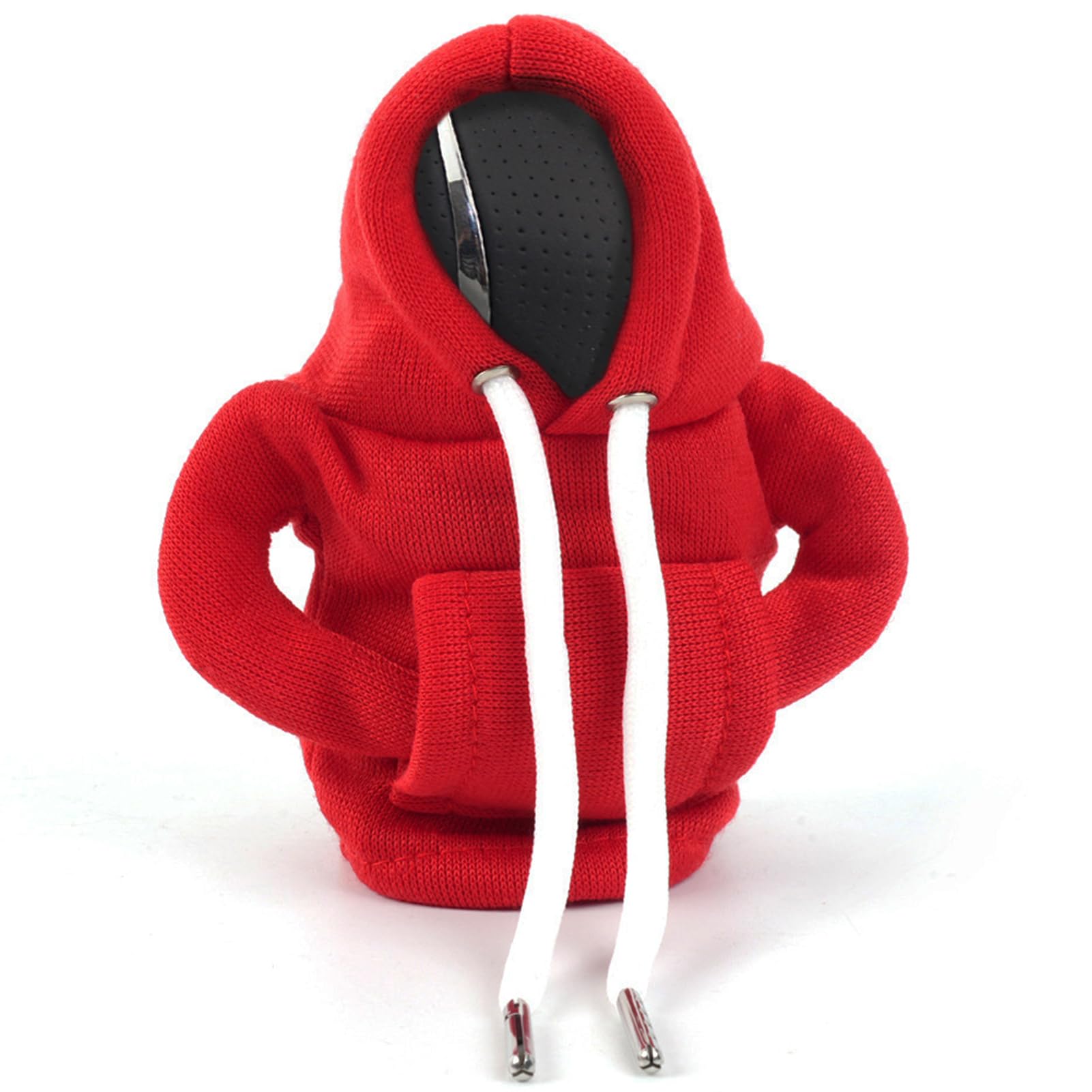 XIASHENG 1 Stück Schaltknüppel überzug Hoodie Schaltung Schaltknauf Hoodie, Schalthebel Hoodie Universelles Innendekorationszubehör für Gangschaltung,Schaltknauf Überzug für Auto Dekoratives- Rot von XIASHENG