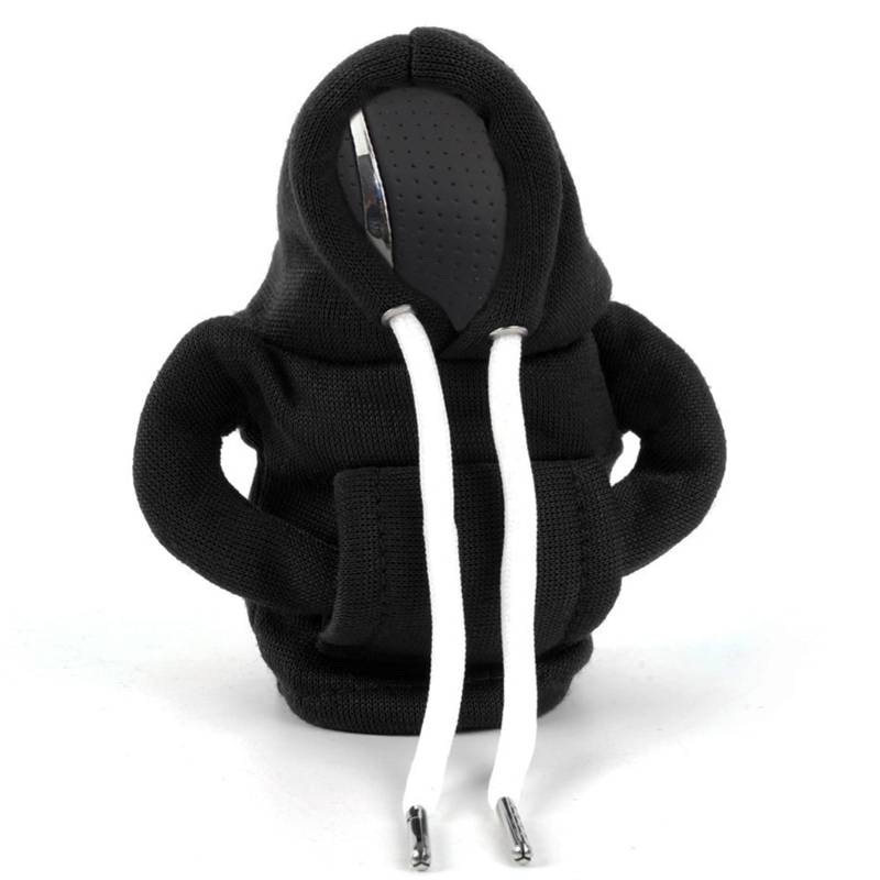 XIASHENG 1 Stück Schaltknüppel überzug Hoodie Schaltung Schaltknauf Hoodie,Schalthebel Hoodie Universelles Innendekorationszubehör für Gangschaltung,Schaltknauf Überzug für Auto Dekoratives- Schwarz von XIASHENG