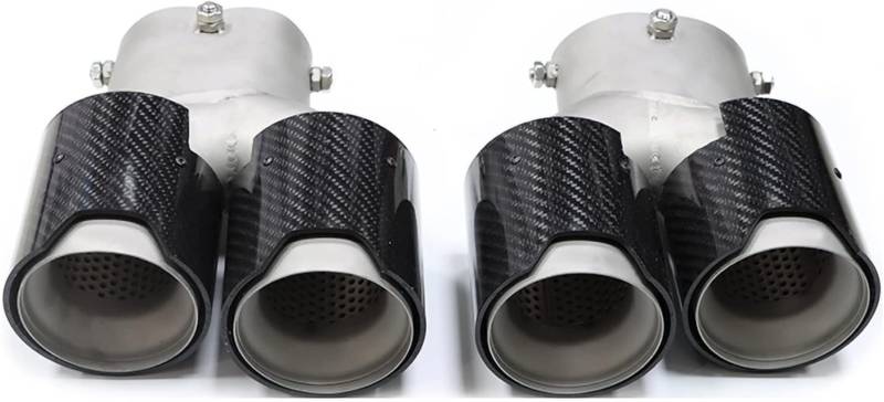 1 Pair for BMW G42 M240i 2021 2022 Dual M Exhaust Pipe Carbon Tailpipe Silencer Tip Exhaust System Nozzle Tailpipe, Carbon Fibre von XIAXIAJIA