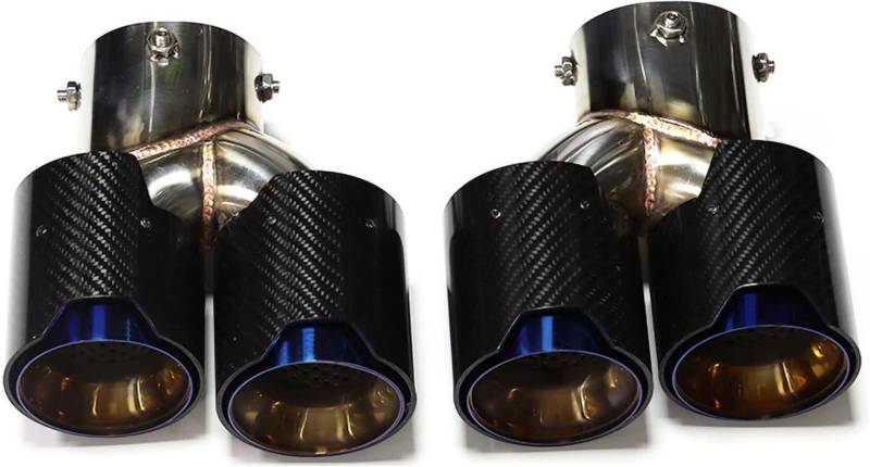 1 Pair for BMW G42 M240i 2021 2022 Dual M Exhaust Pipe Carbon Tailpipe Silencer Tip Exhaust System Nozzle Tailpipe, Carbon Fibre von XIAXIAJIA