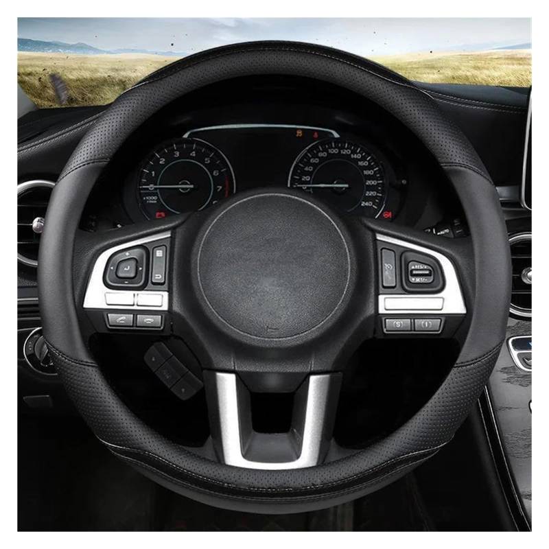 Steering Wheel Cover Car Steering Wheel Cover Non-Slip Carbon Fibre Leather 38 cm for Subaru for Forester for Legacy XV for BRZ WRX Car Parts (Coffee) von XIAXIAJIA