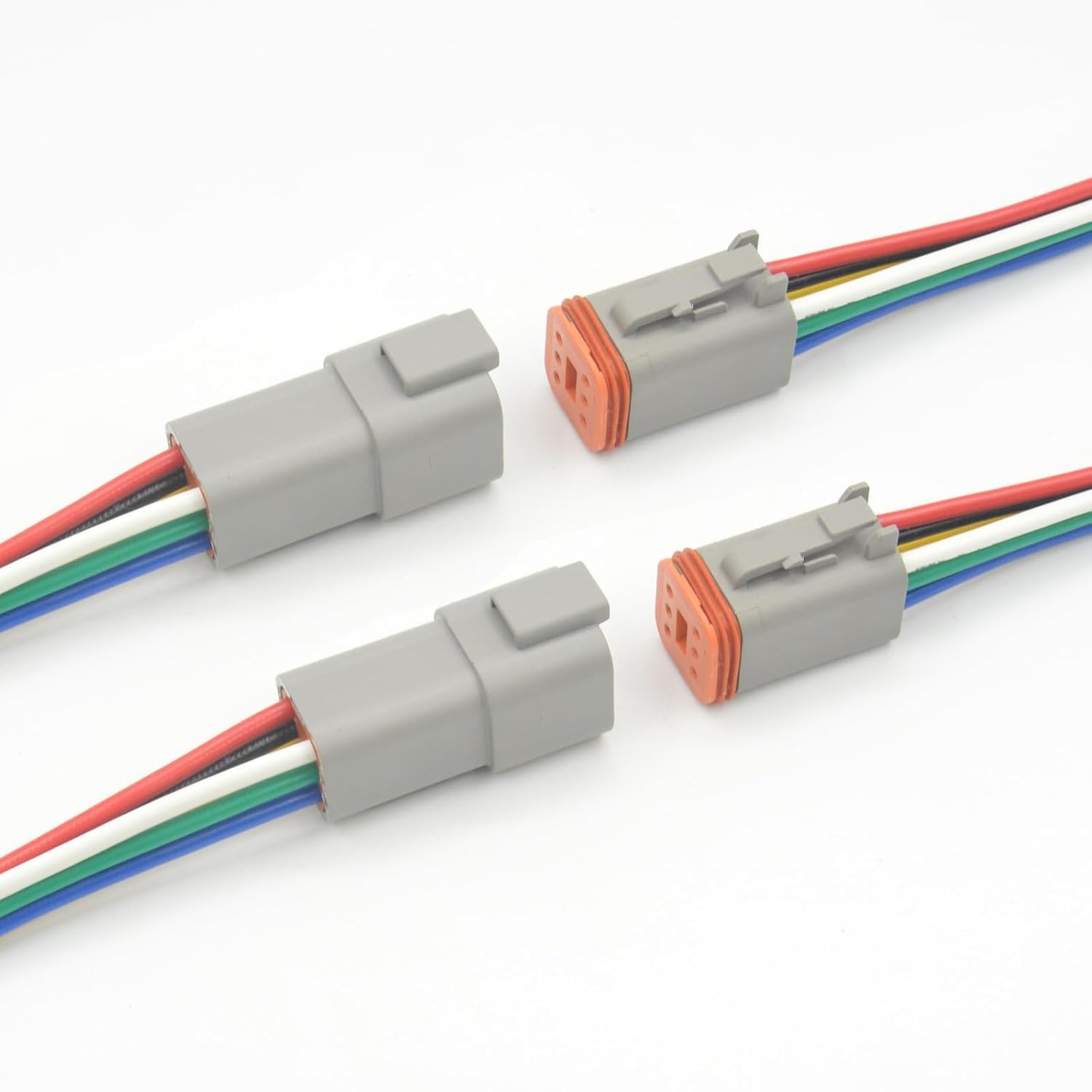 DT Stecker Connectors,Deutscher Stecker KFZ 6 Polig,Steckverbinder Wasserdichter,DT Serie Kabelstecker mit 20cm 16 AWG Kabel für Auto, Motorräder, LKW, Boots von XIFUHUI