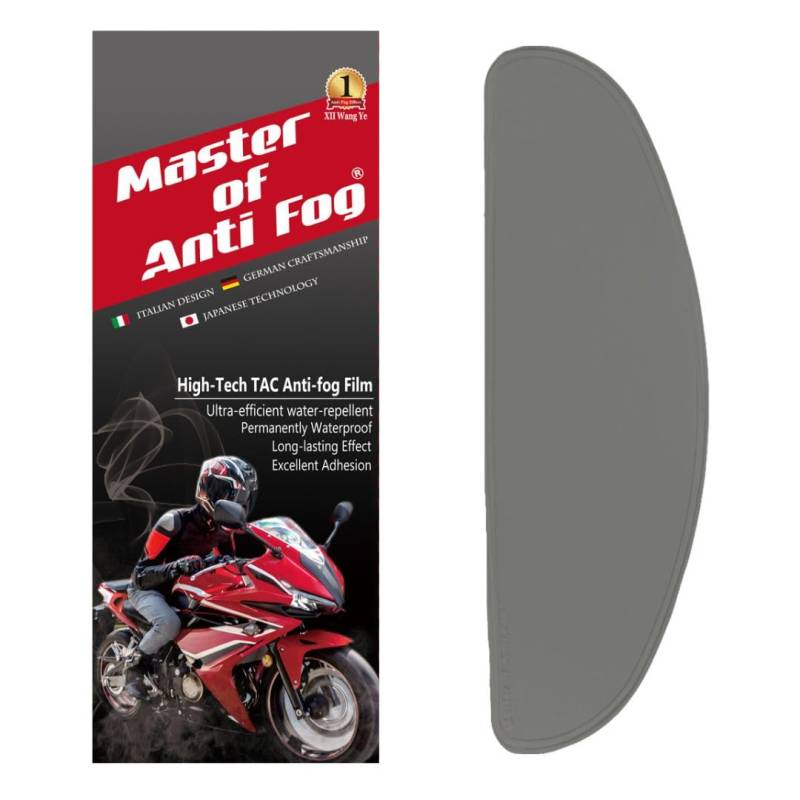 XII WY Motorradhelm Antibeschlagfolie hoher Kontrast, Motorradhelm-Visier, universeller Visierschutz, Aufkleber 9.5cm X 25cm von XII WANG YE